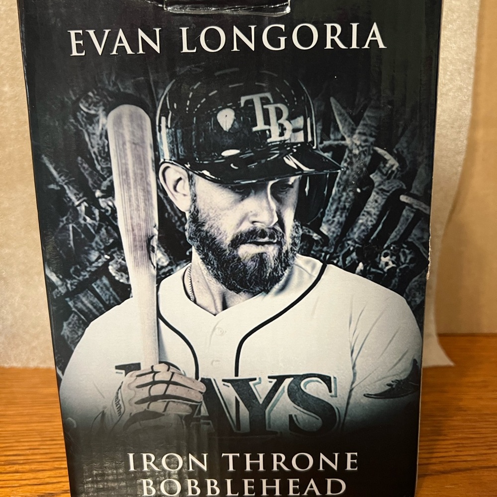 Evan Longoria Game of Thrones Iron Throne Bobblehead Tampa Bay Rays - NIB
